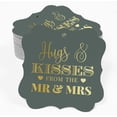 thumbnail image 2 of Inkdotpot Hugs & Kisses From The Wedding Bottle Tag Real Gold Foil Favor Bracket Shape Hang Tags Pack Of 100, 2 of 7