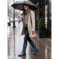 thumbnail image 7 of Women's Zipper Knee High Riding Boots Casual Flat Low Heel Winter Boots Shoes (Navy Blue, 8), 7 of 7