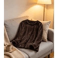 thumbnail image 5 of Mineart Women Winter Flannel Sleep Top Long Sleeve Loungewear Shirt Warm Cozy Casual Pajama Blouse Wearable for Indoor Outdoor, 5 of 7