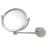8-in Wall Mounted Make-Up Mirror 4X Magnification in Polished Nickel