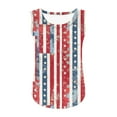 thumbnail image 6 of Delliss Girls' Summer Daily Stripe Crew Neck Tank Tops Casual Sleeveless Sports Red T Shirt, 6 of 6