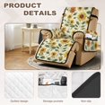 thumbnail image 5 of SCRAWLGOD Sunflower Print Recliner Chair Cover Anti Scratch Recliner Cover with Pocket Anti Slip Washable Reclining Chair Slipcover for Pets, 5 of 7