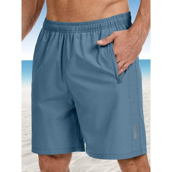Men's UPF 50  7" Inseam Hiking Shorts with 27 Zipper Pockets Water Resistant Quick Dry Lightweight for Outdoor Fishing