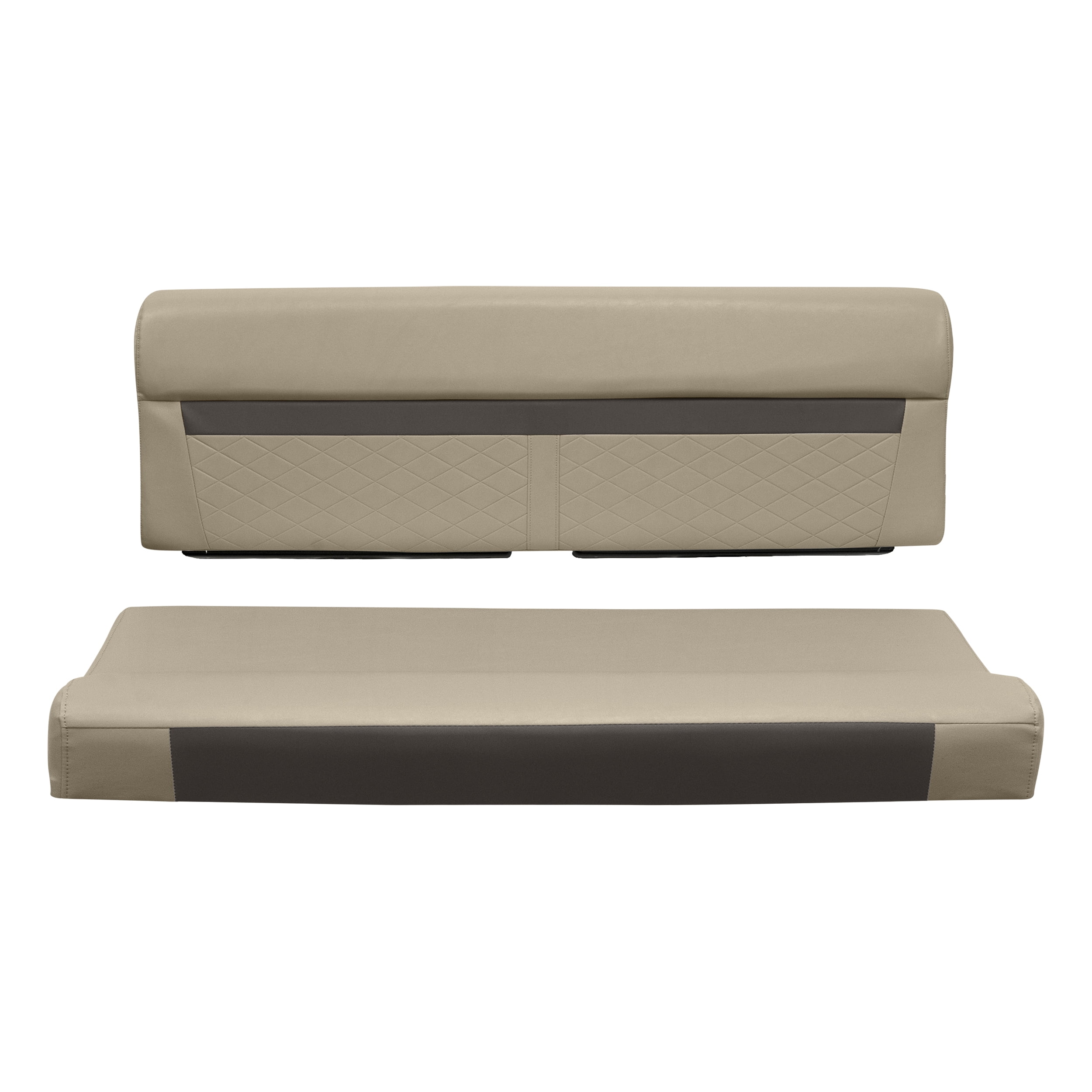 Wise DLX106-1900 DLX Series 55" Pontoon Bench Cushion Set - Neutral / Meteor