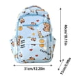 thumbnail image 4 of Cartoon Animal Print Backpack Middle Elementary With Detachable Mini Coin Pouch Side Mesh Pocket Waterproof Back To School Bookbag, 4 of 9