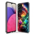 thumbnail image 3 of MUNDAZE Samsung Galaxy Z Fold 4 Neon Rainbow Galaxy Cat Shockproof Clear Hybrid Protective Phone Case Cover, 3 of 5