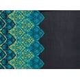thumbnail image 2 of Zelouf Print On Ity  , Sewing, DIY, Crafts Fabric by the Yard, 947 Blk/teal, 7 Yard, 2 of 2