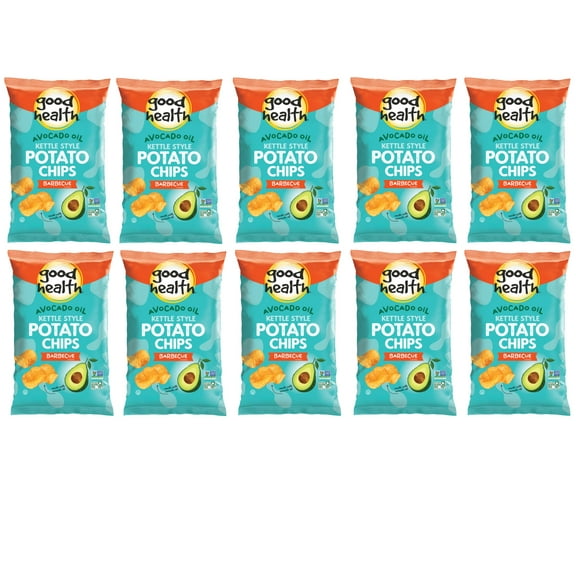 Good Health Barbecue Avocado Oil Kettle Chips, 1 Oz Bags, Pack of 10, Bundled By Shoppyway