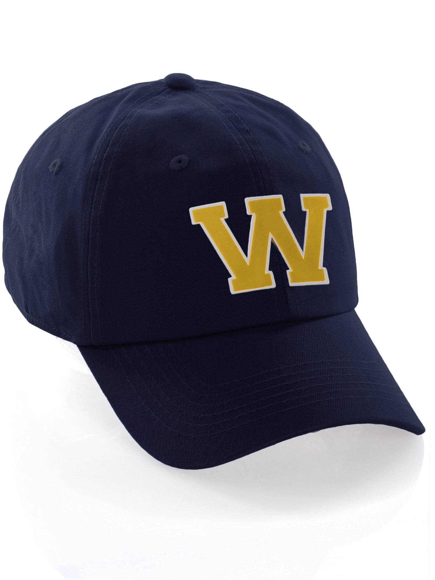 Customized Letter Intial Baseball Hat A to Z Team Colors, Navy Cap ...