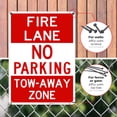 thumbnail image 4 of Fire Lane Header No Parking Tow Away Zone Sign, 10x14 Aluminum, 4 of 8