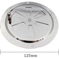 thumbnail image 2 of Grille de Ventilation Ronde, Ouverture de Ventilation Réglable Entrée d'Air et Échappement en Acier Inoxydable 125mm, 2 of 5
