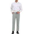 thumbnail image 2 of INSPIRE CHIC Men's Casual Straight Fit Comfort Stretch Flat Front Chino Pants, 2 of 6