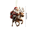 thumbnail image 6 of 4PCS 3.15Inch Christmas Ornament 2025 - Santa and Reindeer Christmas Tree Hanging Ornament, 2D Flat Acrylic Vintage Christmas Decorations for Holiday Christmas Tree Decorations, 6 of 9