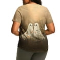 thumbnail image 3 of Plus Size Women's Halloween Ghost Printed T-Shirt Summer Fall Crewneck Short Sleeve Graphic Tee Tops M-5XL, 3 of 6