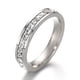 thumbnail image 3 of Anillo de pareja de acero de titanio con circonitas cuadradas estrelladas de una o dos filas de joyería de acero inoxidable para mujer, 3 of 6