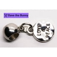 thumbnail image 4 of Love and Peace Stainless Steel Dangle Charm Bead for Bracelets, Keychains, and Necklaces, I Love Message Pendant Peace Sign Necklace Accessory for Everyday Style, 4 of 5