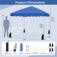 thumbnail image 3 of Gymax 10 X 10 FT Pop up Canopy Tent Portable Foldable Patio Shelter w/ Wheeled Bag Blue, 3 of 10