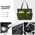 thumbnail image 3 of KLL Green Branch Olive Print Large Beach Tote Bag Women Waterproof Sandproof Zipper Beach Tote Bag for Pool Gym Grocery Travel with Wet Pocket, 3 of 7