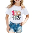 thumbnail image 2 of Zhanqunnn Kids Short Sleeve T Shirt Fashion Casual Letter Printed Round Neck Summer Top for Boys Girls, Size 8-9 Years, 2 of 4