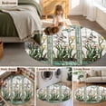 thumbnail image 6 of Green Spring Botanical Large Area Rugs for Bedroom Living Room, Soft Non Slip Carpet Bedside Rug, Summer Butterfly Vintage Round Floor Cover Kitchen Accent Rug 3' for Dining Room/Office, 6 of 9