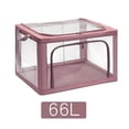 thumbnail image 6 of Large & Small Transparent Fabric Storage Bins with Metal Frame, Collapsible Organizer with Clear Doors for Under-Bed & Closet Storage, Pink/Green/Grey Foldable Design, 6 of 10