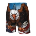 thumbnail image 2 of Yiaed Cartoon Bald Eagle USA Print Men's Swim Trunks with Lining Quick Dry Sports Shorts Beach Shorts Boardshorts-Small, 2 of 5