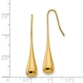 thumbnail image 4 of Stainless Steel Yellow Plated Shepherd Hook Earrings Drop Dangle, 4 of 8