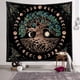 thumbnail image 4 of Tapiz Árbol de la Vida, Tapiz Negro Luna y Sol, Tapiz Psicodélico Mandala Cielo Estrellado, Tapiz Hippie para Dormitorio, 4 of 7