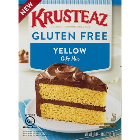 (12 Pack) Krusteaz Gluten Free Yellow Cake Mix 18 oz.