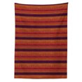 thumbnail image 2 of Orange Tablecloth, Abstract Hand Drawn Ethno Pattern Tribal Borders Doodle Style, Rectangle Satin Table Cover Accent for Dining Room and Kitchen, 52" X 70", Orange Red Plum, by Ambesonne, 2 of 2