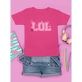 thumbnail image 3 of LOL Smiley Emoji Crown Pink Design Youth's T-shirt, 3 of 4