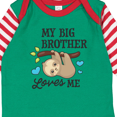 thumbnail image 4 of Inktastic My Big Brother Loves Me with Sloth and Hearts Boys or Girls Long Sleeve Baby Bodysuit, 4 of 5
