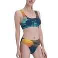 thumbnail image 2 of Daiia Palm Trees printed 2 piece Swimsuit Bikinis for Women High Waisted Racerback Bathing Suits Summer Tummy Control Scoop Neck Swimwear-X-Large, 2 of 8