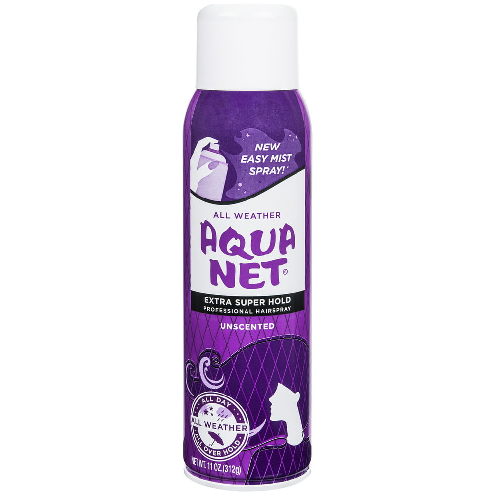 Aqua Net Hairspray, Extra Super Hold, Unscented, 11 oz Aerosol Can.
