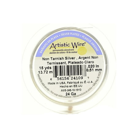 UPC: 0804551962165 | Spools 15 yd.  non-tarnish silver  24 gauge  silver plated (pack of 4)