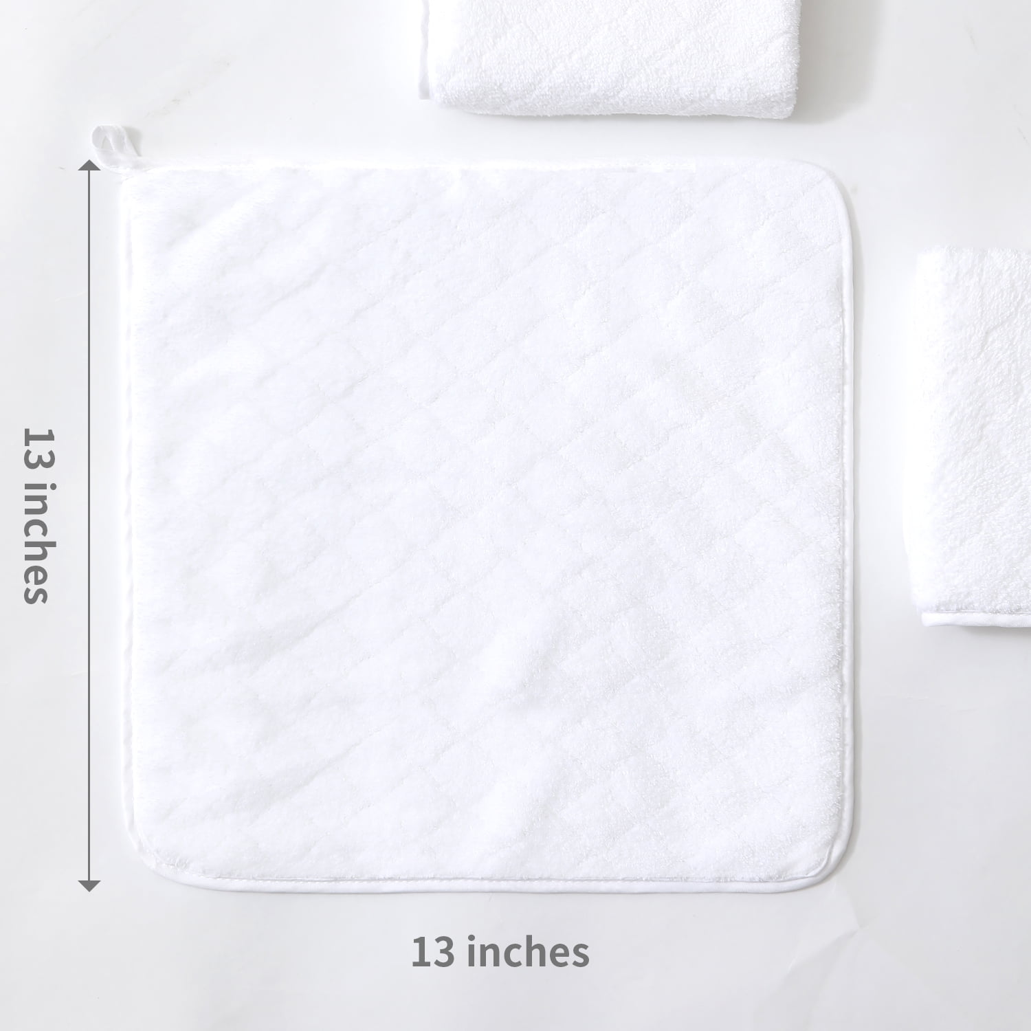 Jessy Home 24 Pack White Washcloths for Bathroom 13x13 Inch Ultra Soft Hand Face Towels