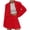 Red, variant on Womens Work Outfits 2 Piece Plus Size Collared Solid Color Lounge Sets Beach Outfits Jackets Skirt Casual Travel Clothes Black XL