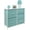 Aqua, variant on Sorbus 5-Drawer Dresser: Child Storage Chest for Bedroom and Nursery - Wood Top, Pink Fabric Bins