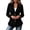 Black, variant on Women's Notched Lapel Corduroy Blazer, Long Sleeve Button Front Fitted Jacket with Ruffled Hem and Flared Cuffs, Casual Work Outerwear for Spring Fall Daily Wear