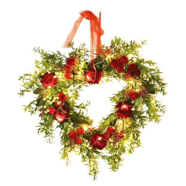 Tenga en cuenta la versión iluminada al realizar un pedido Los clientes deben traer sus propias 2 baterías AA Día de San Valentín guirnalda decoración rosa serpentina boda ANGGREK Otros