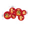 thumbnail image 5 of 6Pc Party Hanging Paper Fans Set Decorative Red Folding Fans Party Decorations Round Fan Wall Decor Paper Garlands for Birthday Festival Party Wedding Accessories, 5 of 8