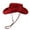 010_Red, variant on KALE Cowboy Hat Foldable Outdoor Shield Solid Color Black