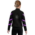 thumbnail image 2 of iiniim Kids Girls Figure Skating Jacket Sport Long Sleeves Training Coat Zip-Up Sweatshirt Outwear Light Purple 12, 2 of 7