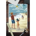 thumbnail image 2 of Topsail Island, North Carolina, Kite Flyers (12x18 Wall Art Poster, Room Decor), 2 of 3