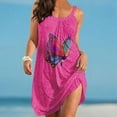 thumbnail image 2 of Eashery Womens Dresses Plus SIze Pinrted New Fashion Womens Dresses Hot Pink S, 2 of 5