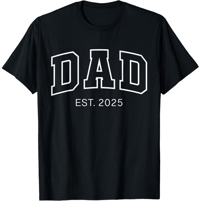 Promoted To Dad Est 2025 Daddy To Be Gifts First Time Camiseta para hombre