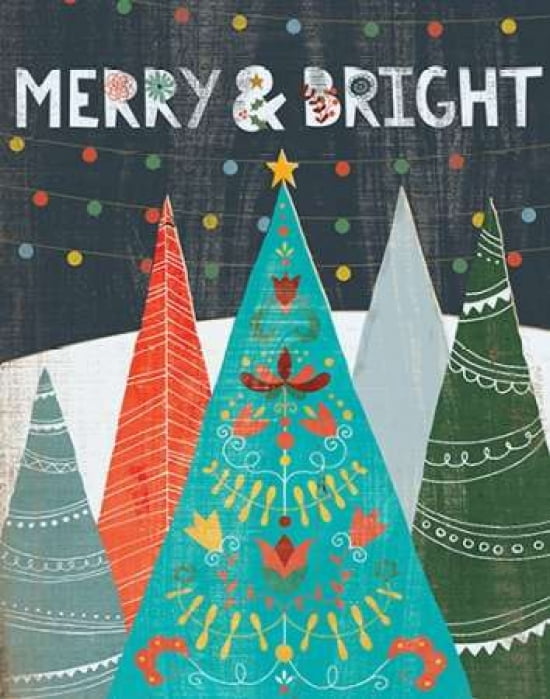 Merry and Bright Canvas Art - A Fresh Bunch ()