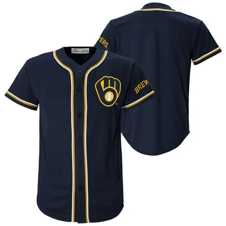 MLB Milwaukee Brewers Youth Primary Color Synthetic Jersey