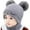 Grey, variant on Kids Winter Knit Beanie Hat & Circle Scarf Set - Warm Neck Warmer and Cap for Boys and Girls