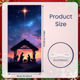 thumbnail image 3 of Religious Scene Nativity Banner Christmas Illustration Barn Design Holy Family for Holiday Celebration Indoor Decoration Church Event, 3 of 9